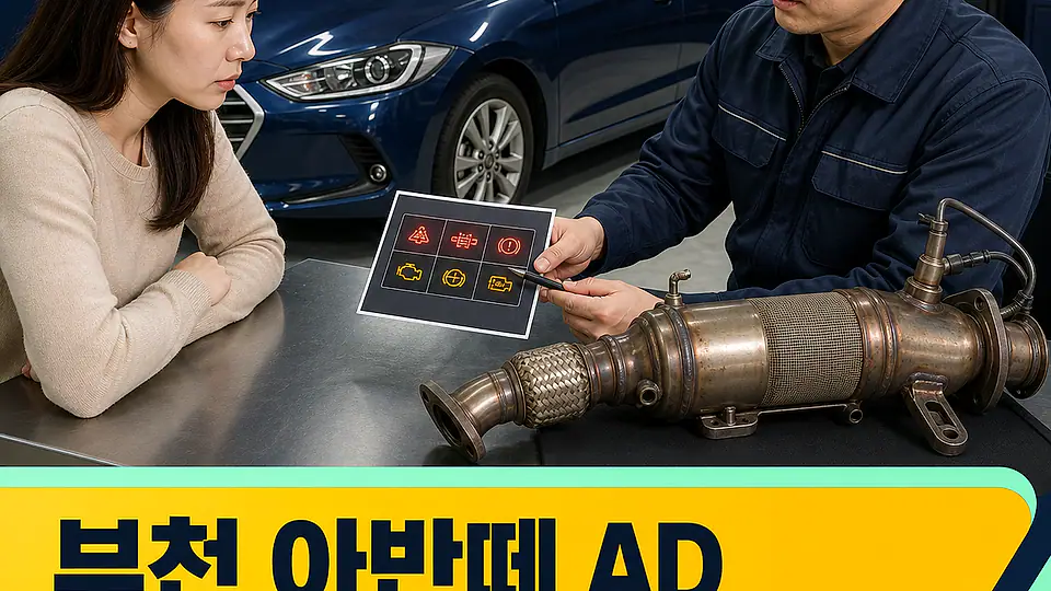 부천 아반떼 AD 디젤 촉매 교체 비용 대조 포인트