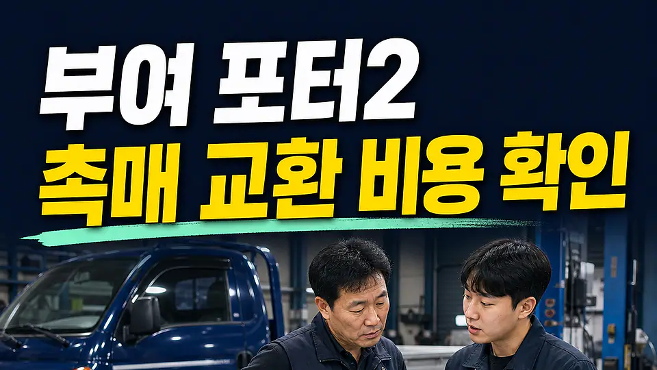 부여 포터2 촉매 교환 비용 다음 행동