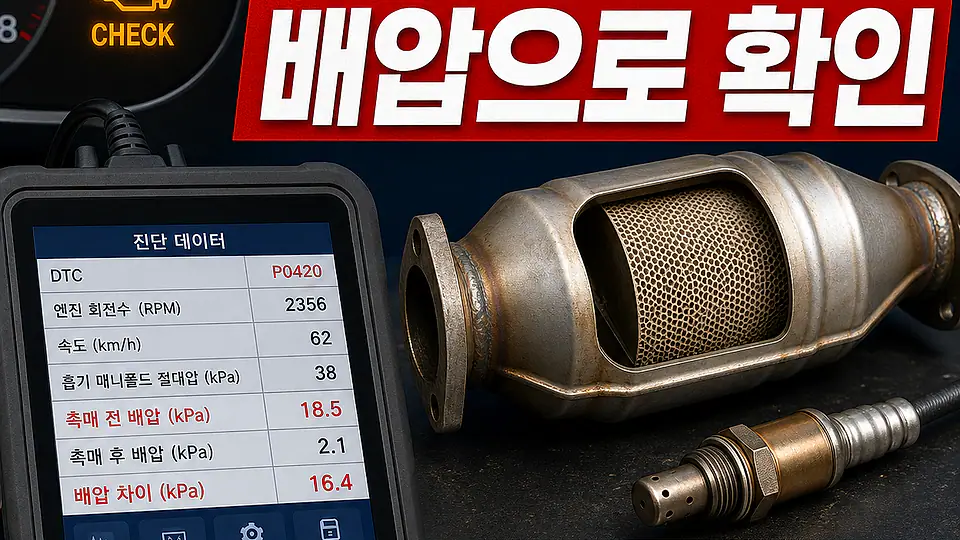 촉매 배압 검사 대조 포인트