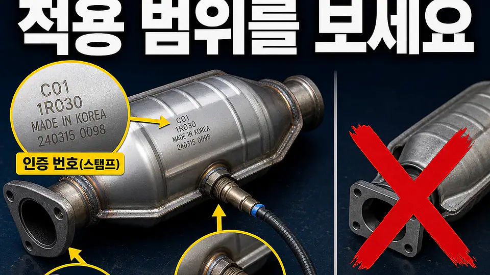 자동차 촉매 인증자료 확인 대조 포인트