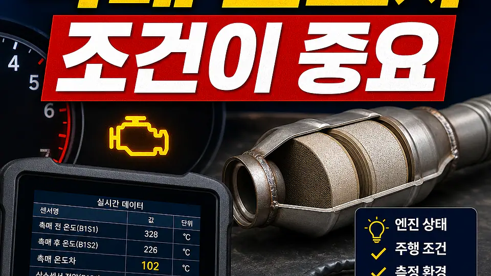 촉매 전후 온도 확인 대조 포인트