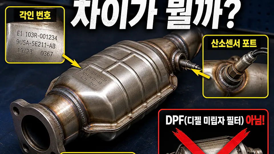 자동차 촉매와 DPF 차이 대조 포인트