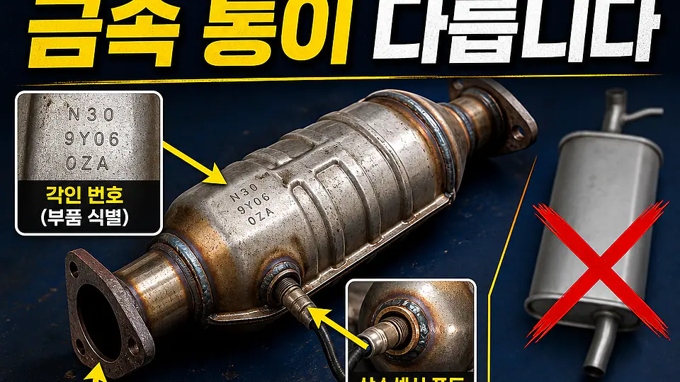 촉매와 머플러 차이 대조 포인트