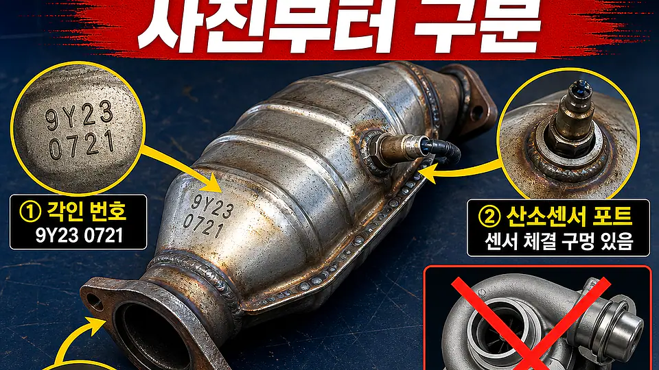 촉매와 터보차저 구분 대조 포인트