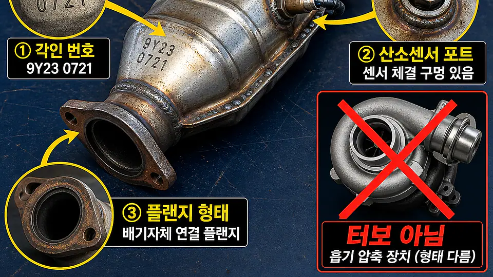 촉매와 터보차저 구분 핵심 대상