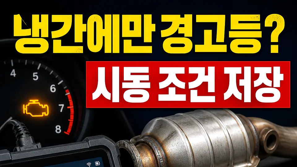 냉간 시동 후 촉매 경고등 다음 행동