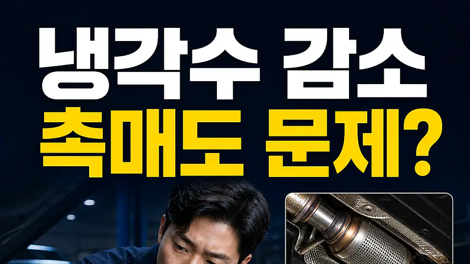 냉각수 감소 촉매 경고등 다음 행동