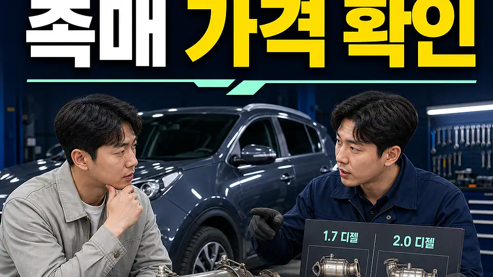 당진 스포티지 QL 촉매 가격 대조 포인트