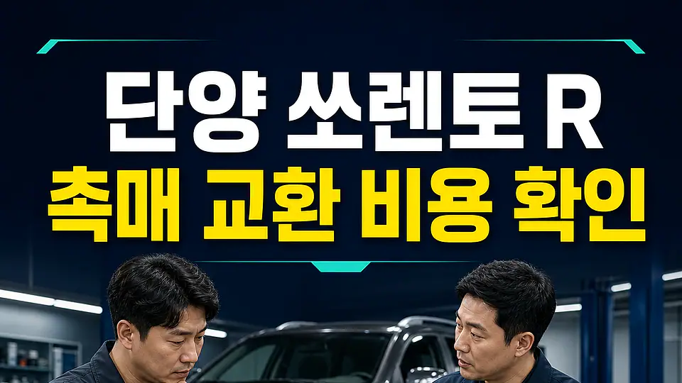 단양 쏘렌토 R 촉매 교환 비용 다음 행동