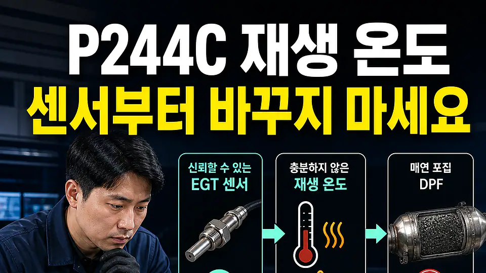 P244C DPF 재생 온도 부족 다음 행동