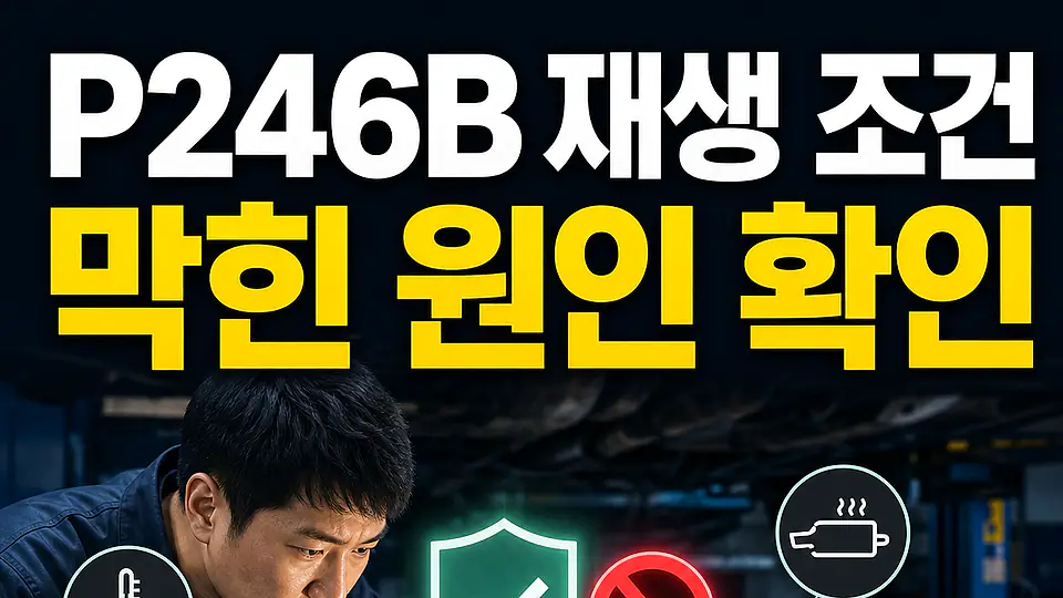 P246B DPF 재생 조건 다음 행동