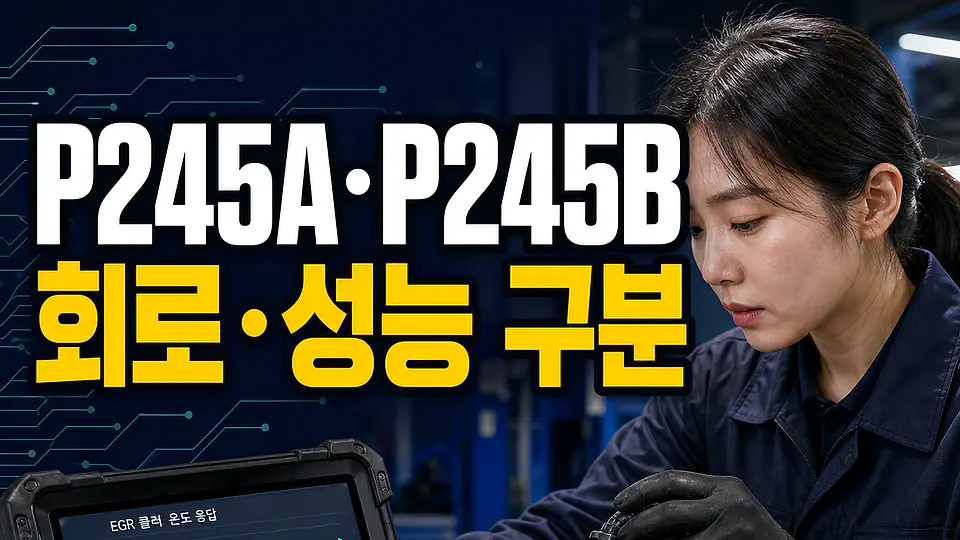 P245A P245B EGR 쿨러 바이패스 다음 행동