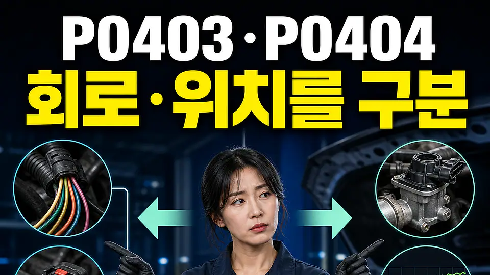 P0403 P0404 EGR 다음 행동