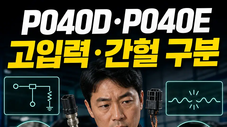 P040D P040E EGR 온도센서 다음 행동