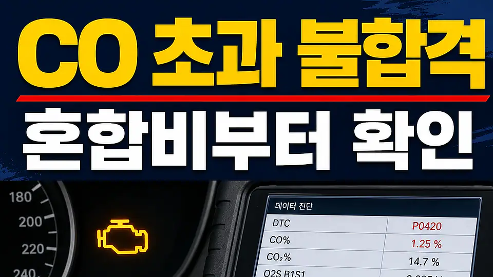 배출가스 CO 초과 불합격 다음 행동