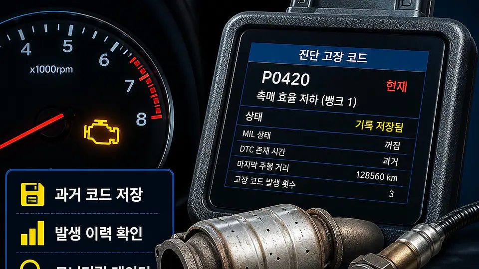 간헐적 엔진경고등과 촉매 다음 행동