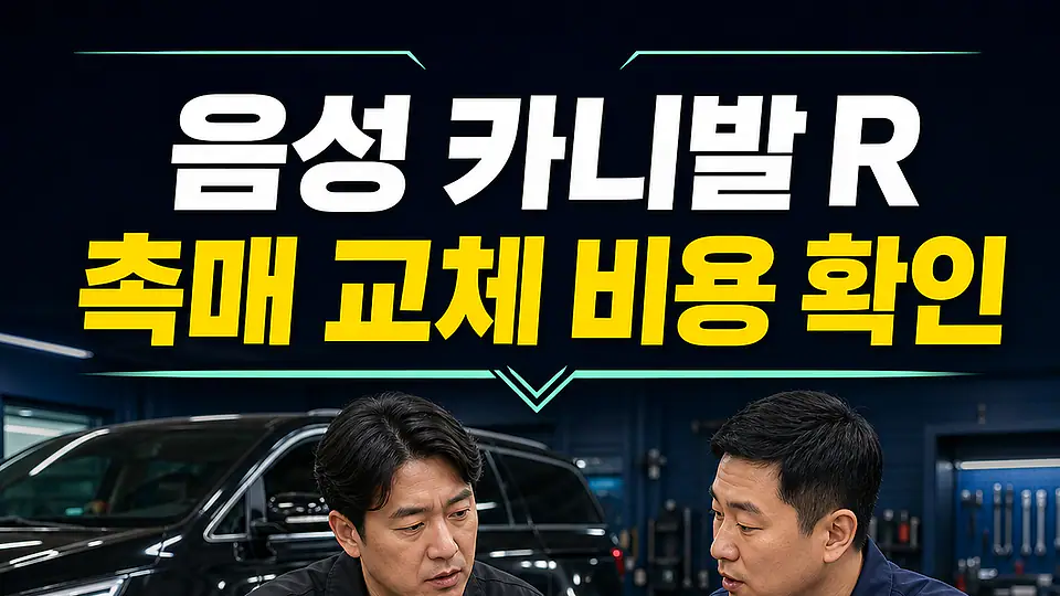 음성 카니발 R 촉매 교체 비용 다음 행동
