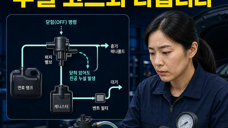 P0496 EVAP 과다 퍼지 대조 포인트