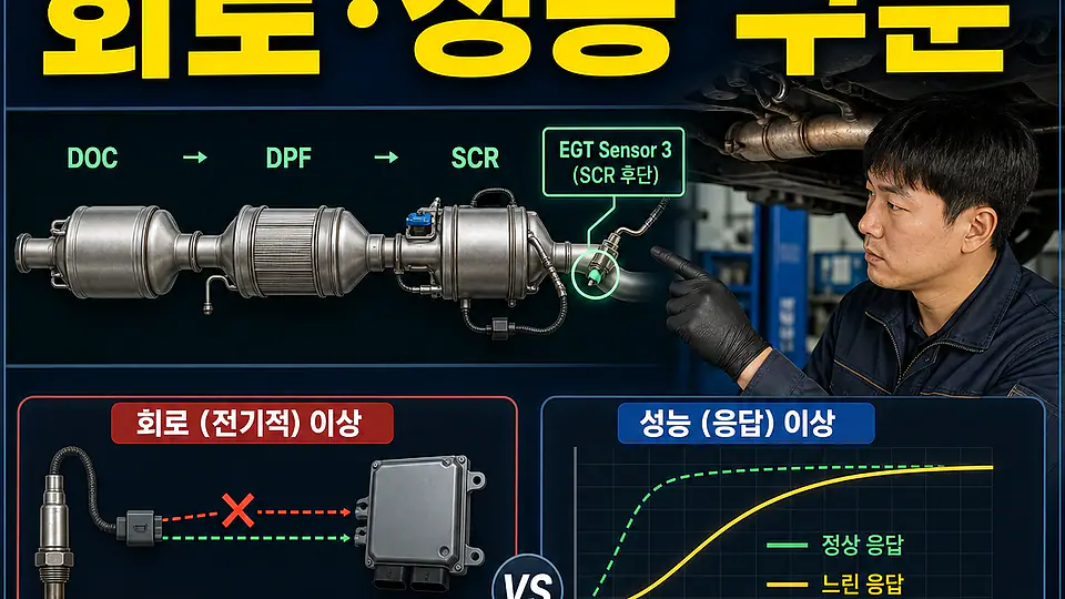 P242A P242B 배기온도센서 3 대조 포인트