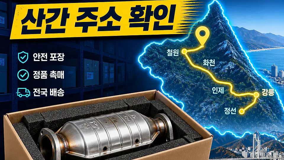 강원 자동차 촉매 배송 대조 포인트