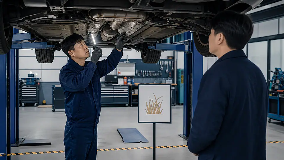 촉매 마른 풀 주차 화재 상담 준비
