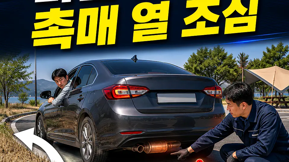 촉매 마른 풀 주차 화재 대조 포인트