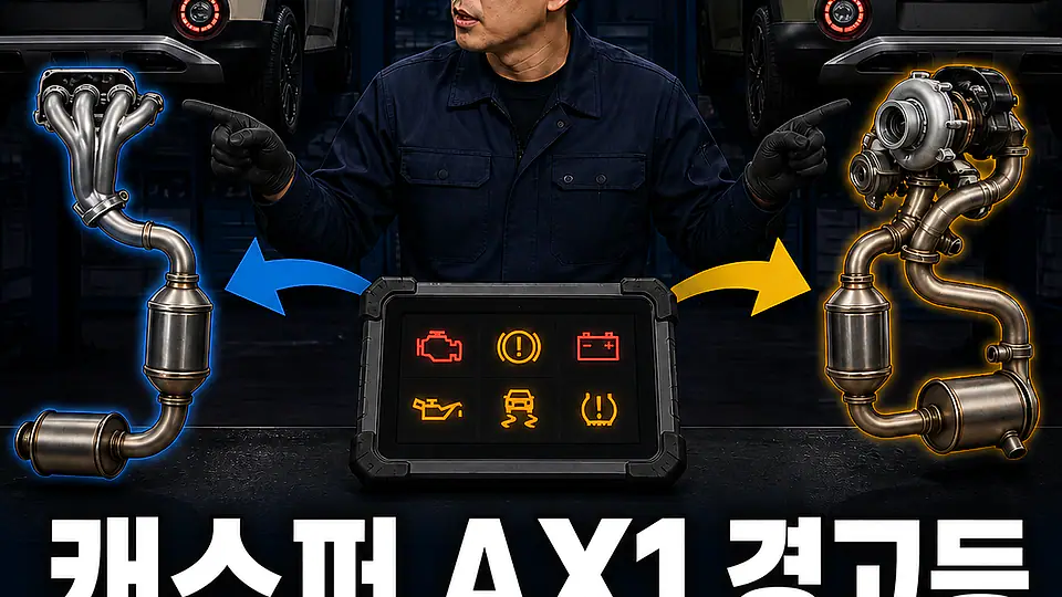 캐스퍼 AX1 촉매 경고등 대조 포인트
