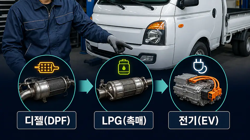 포터2 HR DPF 경고등 핵심 대상