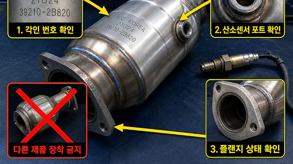 촉매 장착 당일 체크리스트 핵심 대상