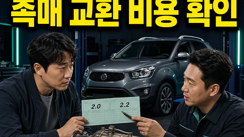 제천 코란도 C 촉매 교환 비용 대조 포인트