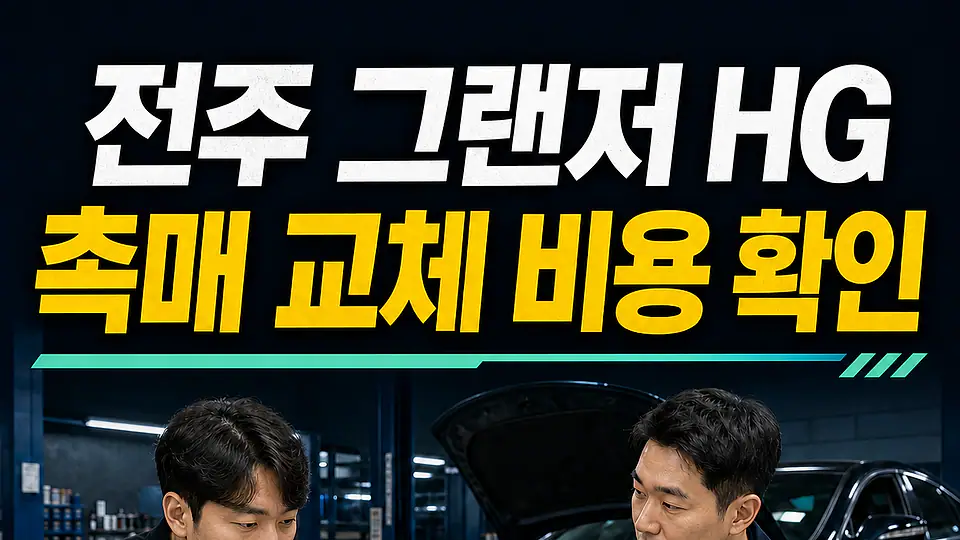 전주 그랜저 HG 촉매 교체 비용 다음 행동