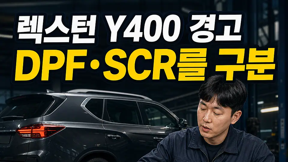 렉스턴 Y400 DPF SCR 경고 다음 행동