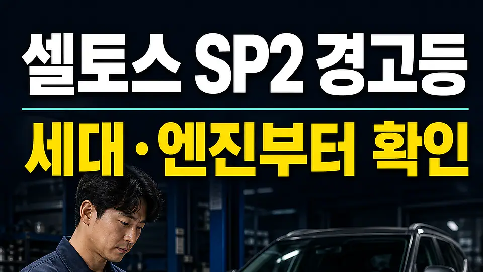 셀토스 SP2 촉매 경고등 다음 행동