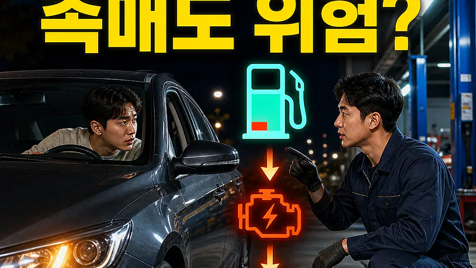 연료 부족 촉매 손상 대조 포인트