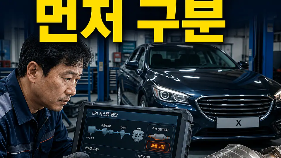 LPG 자동차 촉매 경고등 대조 포인트
