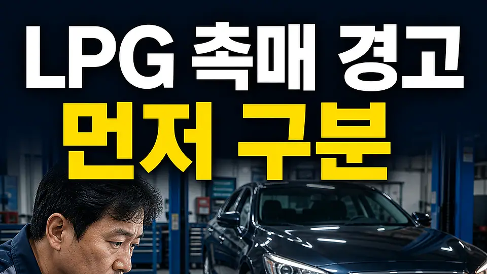 LPG 자동차 촉매 경고등 다음 행동