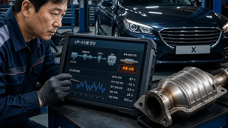 LPG 자동차 촉매 경고등 핵심 대상