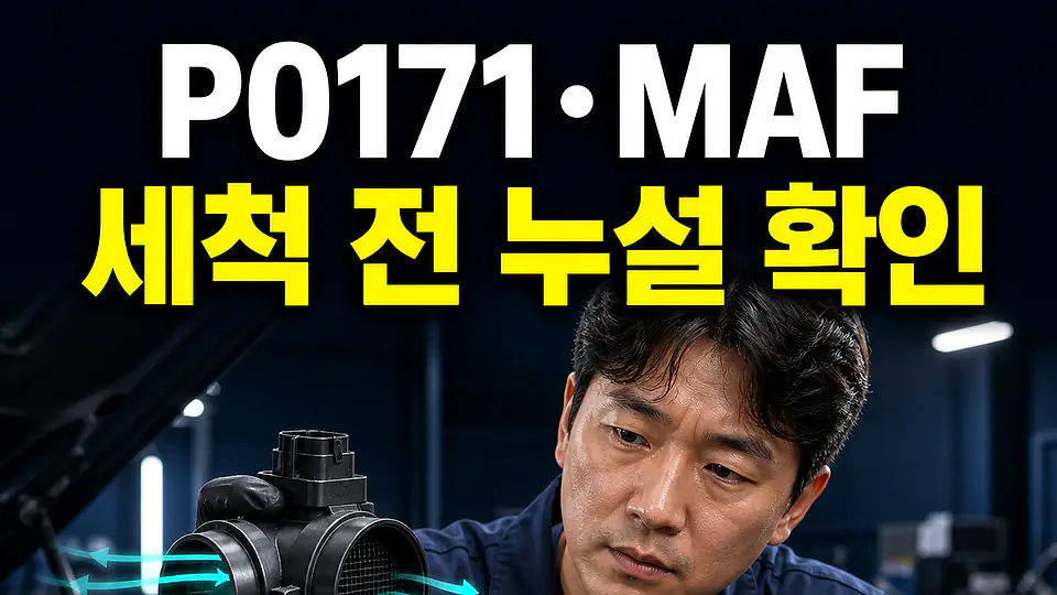 MAF 센서 P0171 다음 행동