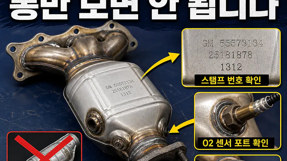 매니폴드 일체형 촉매 확인 대조 포인트