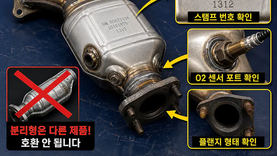 매니폴드 일체형 촉매 확인 핵심 대상
