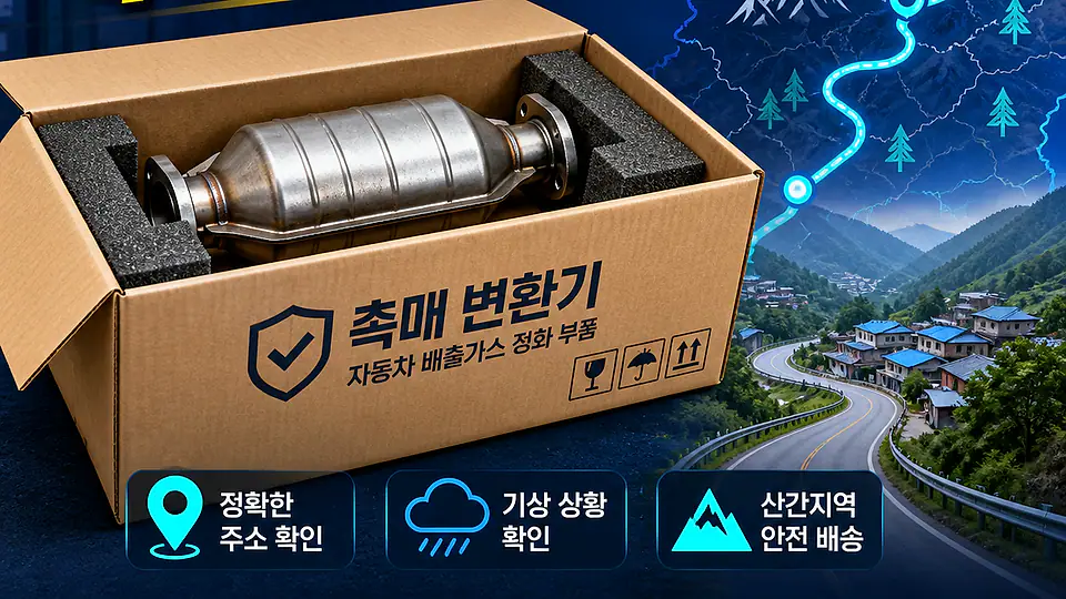 산간지역 자동차 촉매 배송 핵심 대상
