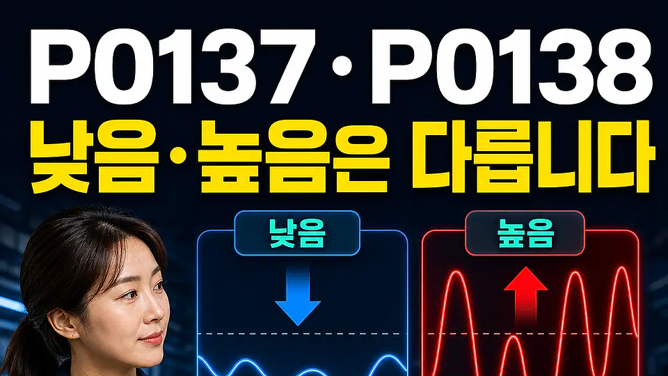 P0137 P0138 후단 산소센서 다음 행동