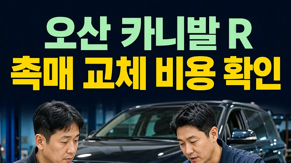 오산 카니발 R 촉매 교체 비용 다음 행동