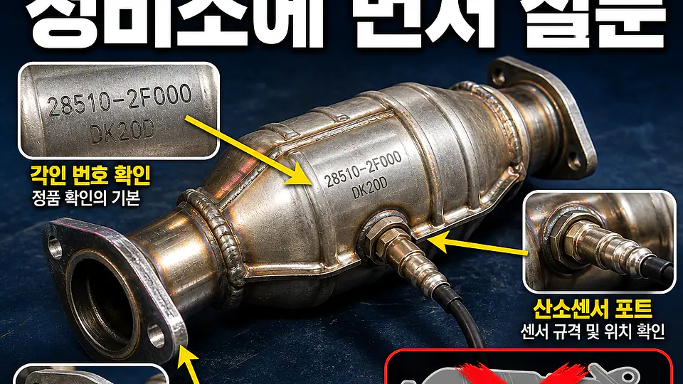 외부 구매 촉매 장착 확인 대조 포인트