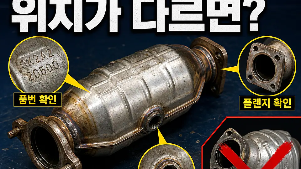 촉매 산소센서 구멍 확인 대조 포인트