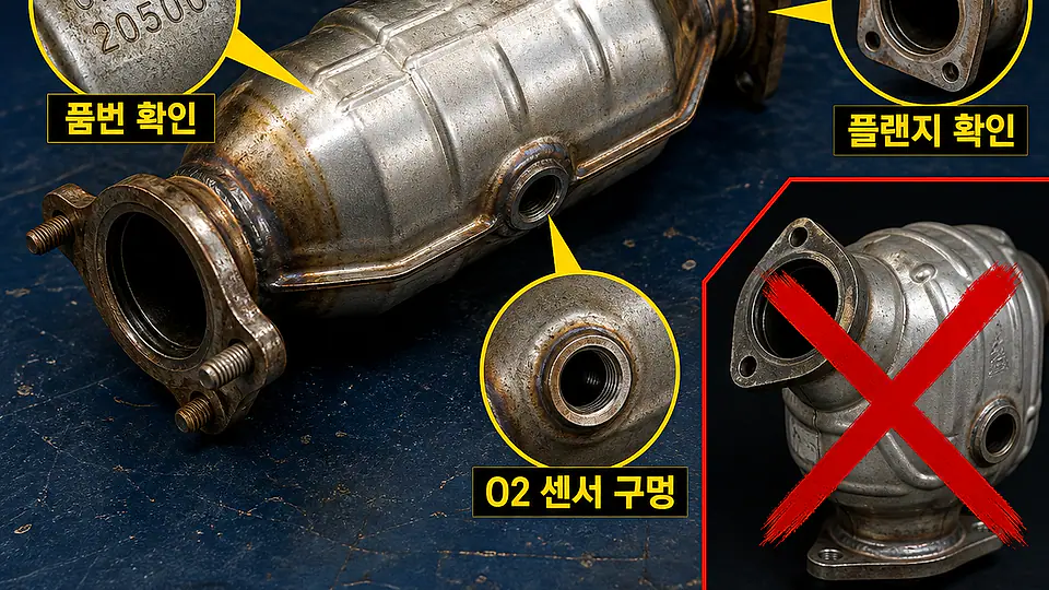 촉매 산소센서 구멍 확인 핵심 대상