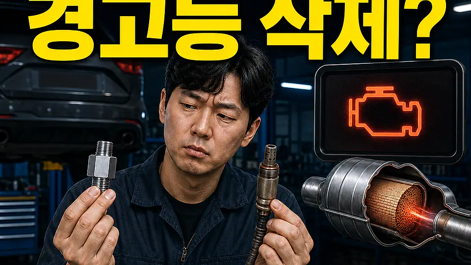 산소센서 스페이서 경고등 대조 포인트