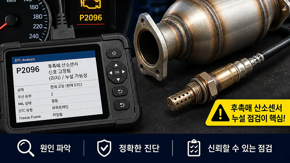P2096 촉매 후단 희박 핵심 대상