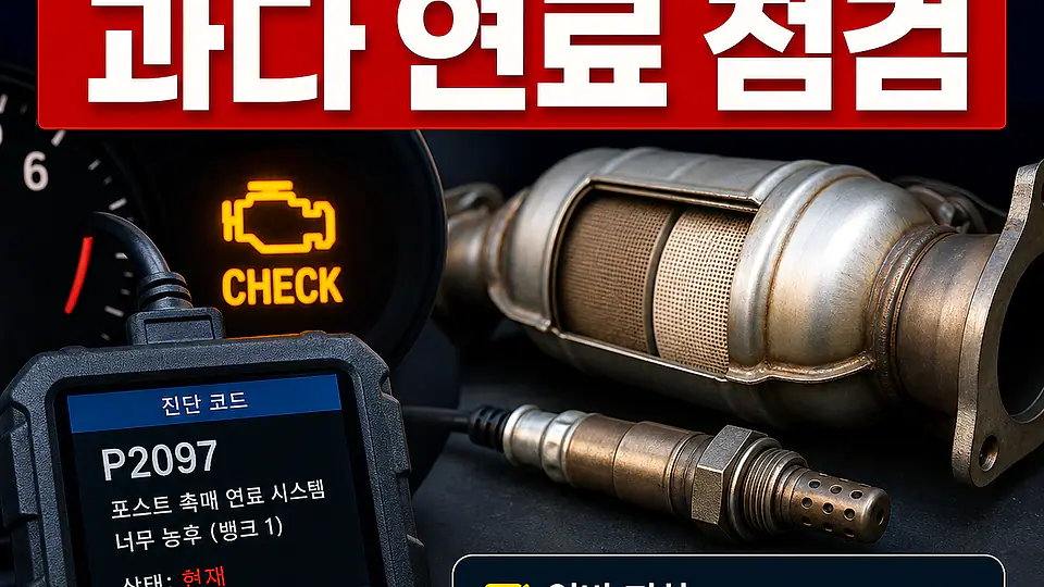 P2097 촉매 후단 농후 대조 포인트
