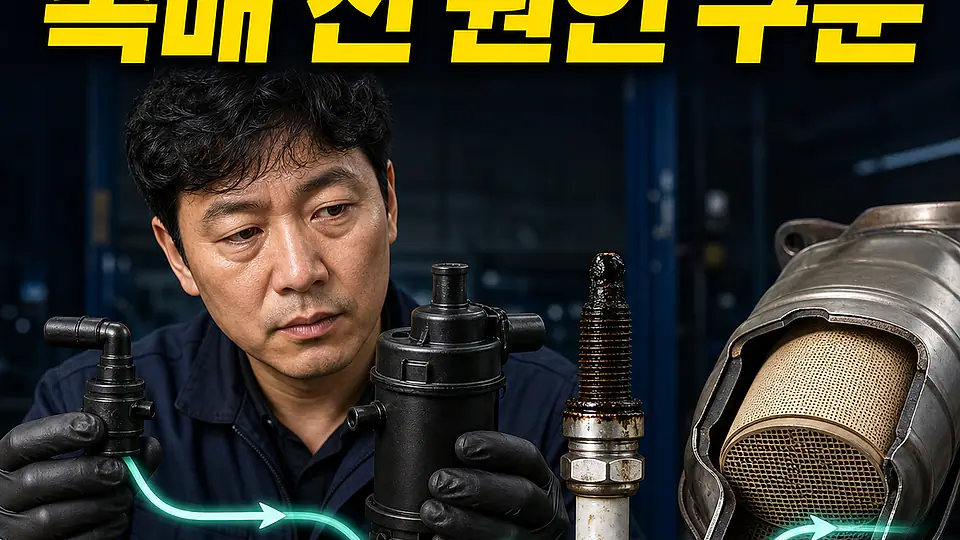 PCV 밸브 오일 소모 대조 포인트